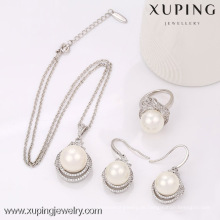 63631 New tend Luxusfüllung mit Perlen und Zirkonia-Goldschmuck-Sets